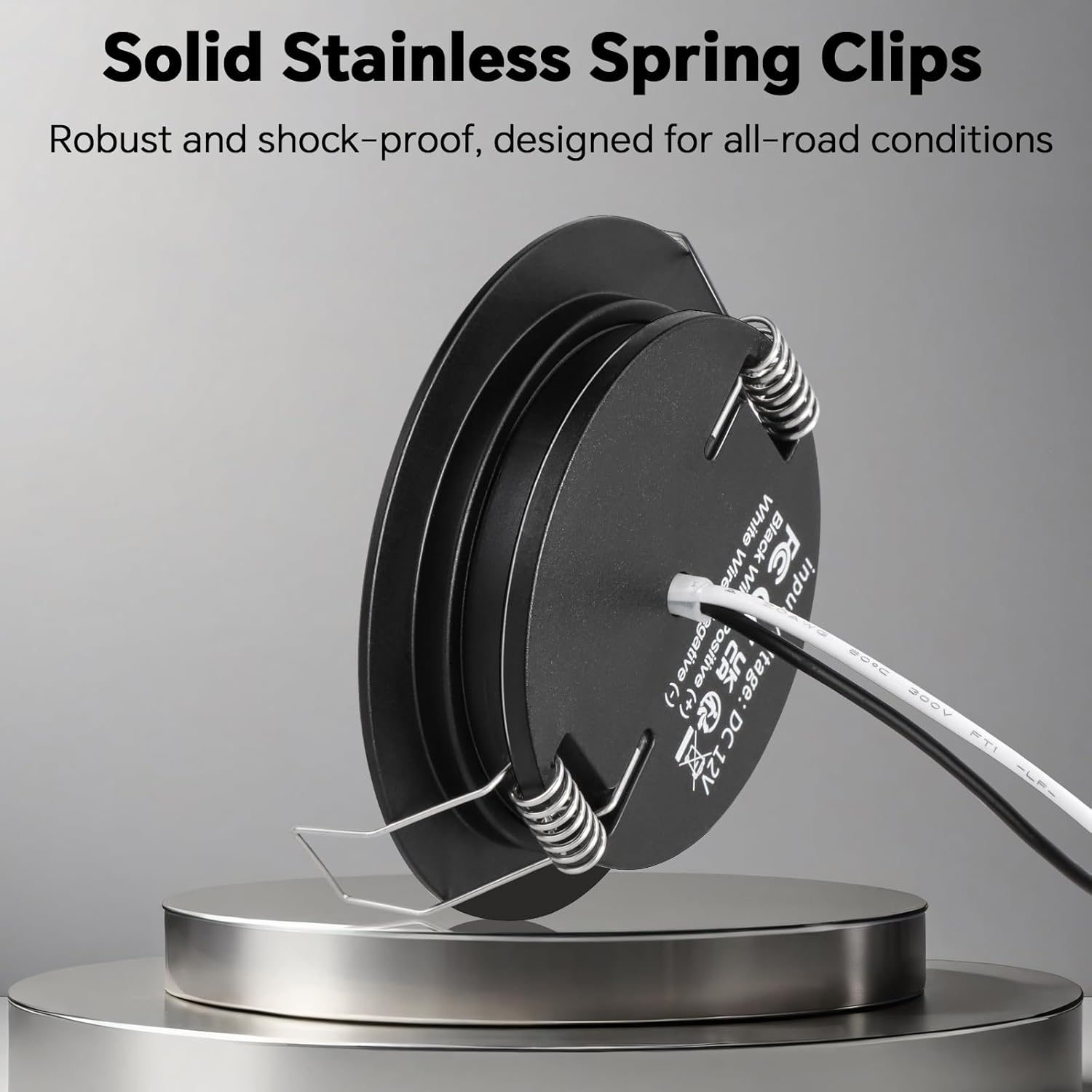 Acegoo 12V LED Campervan Recessed Mount Ceiling Light, 2.5W 6 Pack CRI 93 Caravan Boat Downlight Spot Lights for Van Cabin Truck Motorhome Sailboat under Cabinet Kitchen Bathroom, Black 3000K image number 2