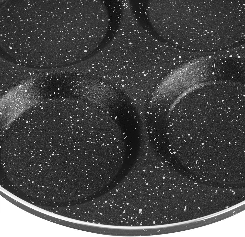 Egg Frying Pan, 4 Cup Aluminum Circle Fried Egg Pan Nonstick Pancake Pan Non Stick Egg Cooker Multi Skillet Omelet Pan for Frying Eggs Burgers Bacon