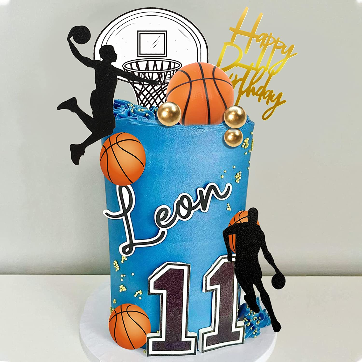 20 PCS Basketball Cake Toppers - Star Themed Cake Decorations for Birthday Parties image number 6