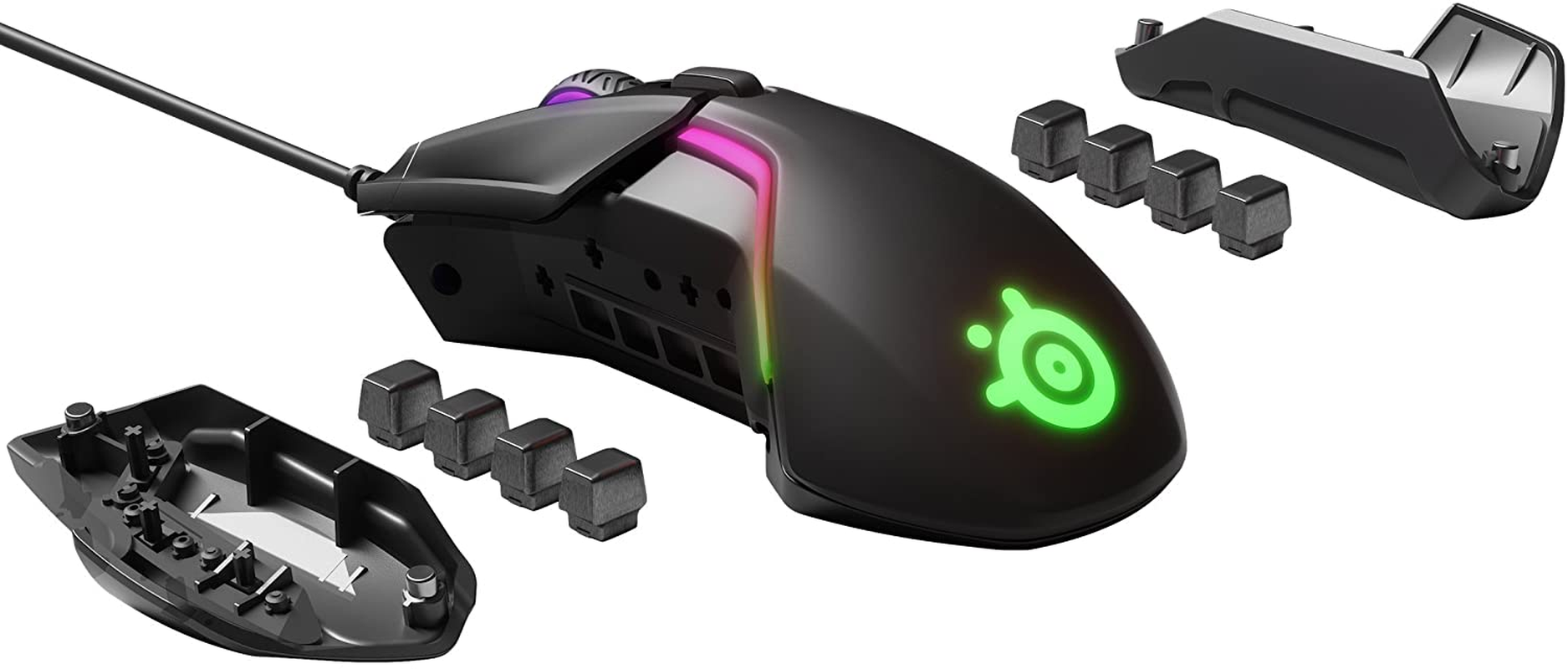 Steelseries Rival 600 Wired 7-Button 96-128G Gaming Mouse - Prism 3-Zone RGB Illumination - 12,000 CPI - Truemove3+ Dual Optical Sensor - 0.5 Lift-Off Distance