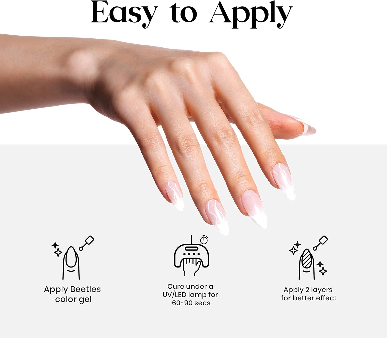 Beetles Gel Polish 15Ml Natural Gel Polish Milkshake Color Nail Gel Nail White Gel Neutral Soak off Uv LED Nail Lamp Gel Polish All Season image number 4