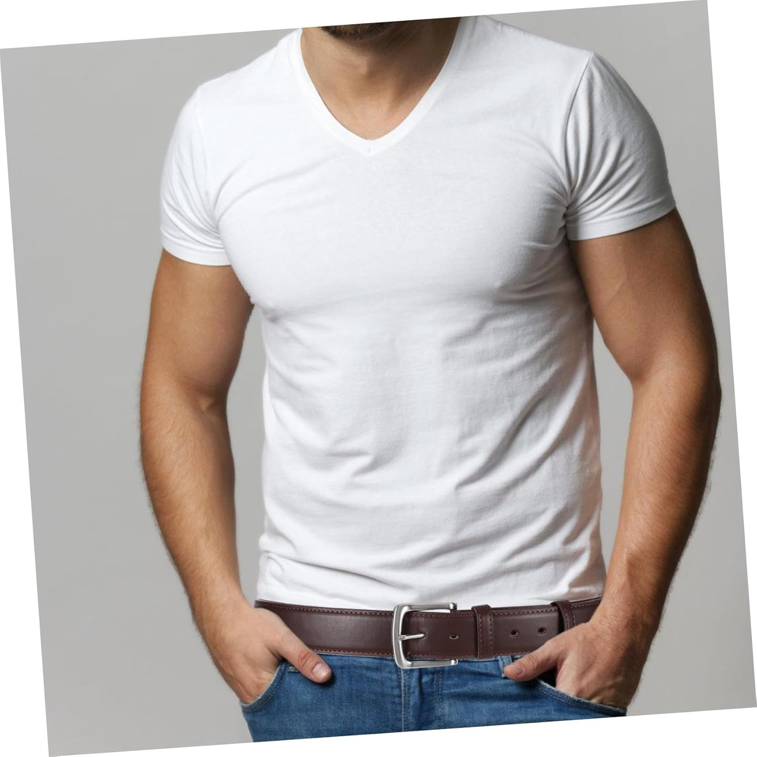 WESIEVYA Mens Zipper Pocket Waist Belt Hidden Money Storage Travel Security Belt for Discreet Cash and Valuables Stylish PU Design Brown for Travel and Daily Use