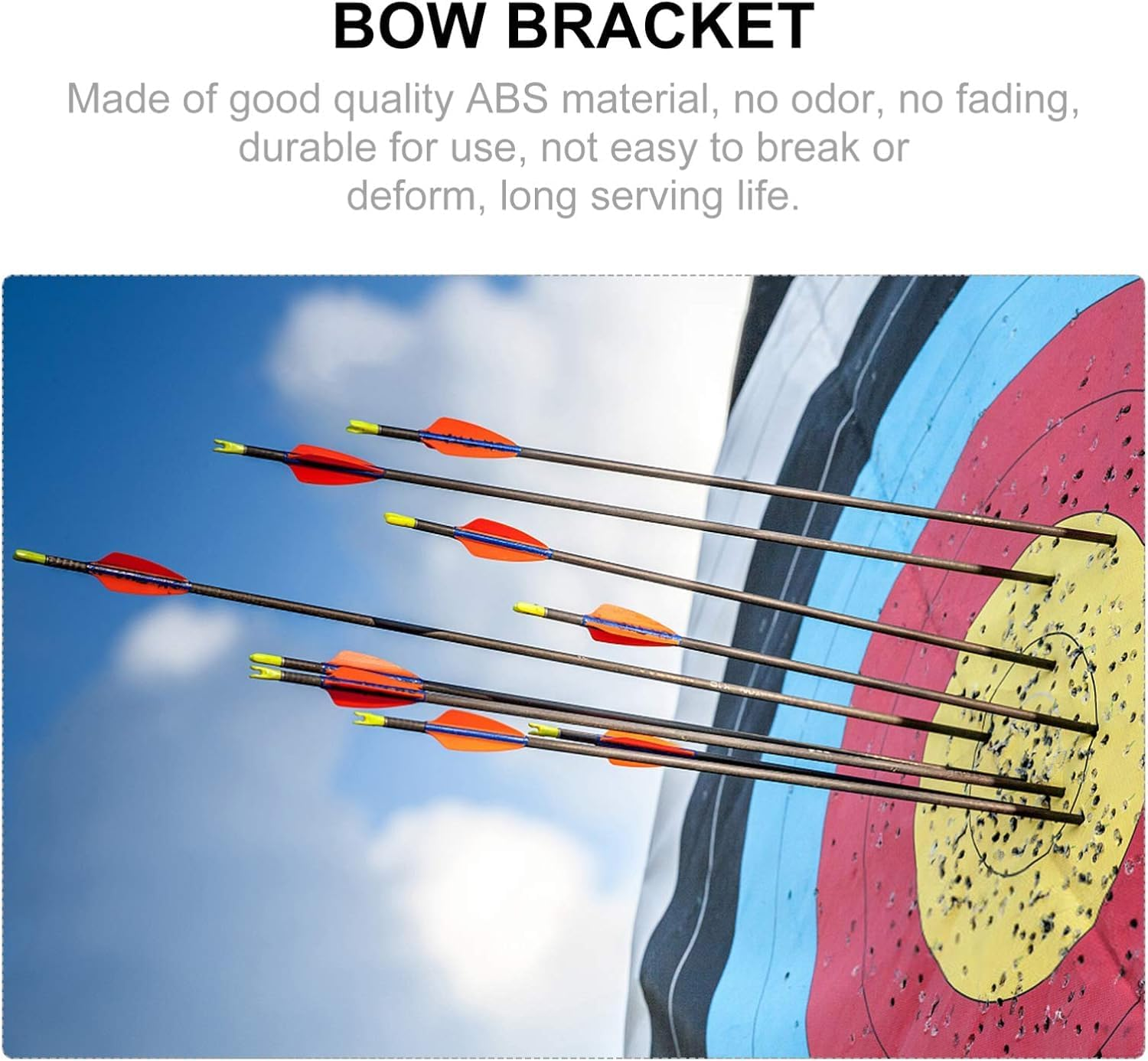 2Pcs Arrow Wall Hanging Bracket Wall Mounted Arrow Rack Arrow Support Collection Display Rack Bow Arrow Hanger Can Store 12 Arrows with Built in Adhesive Arrow Support Storage Rack image number 6