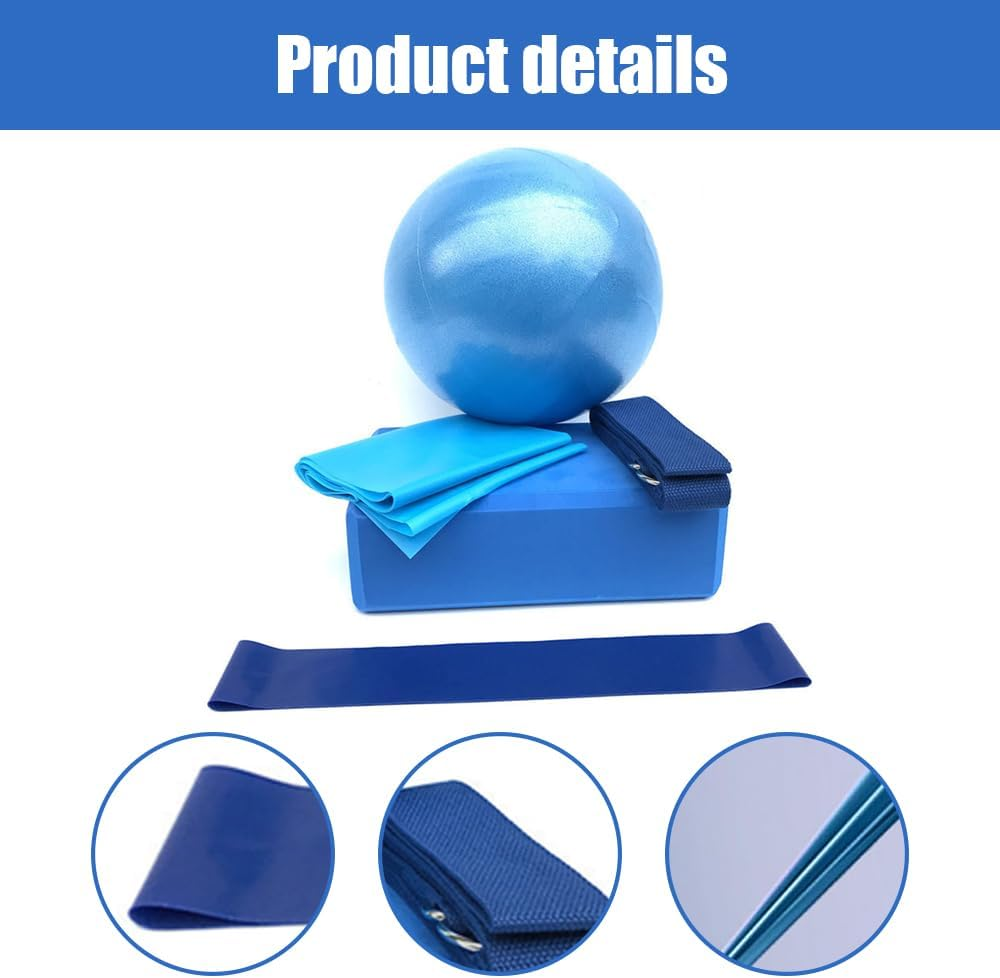 5Pcs Yoga Accessories Set,Yoga Fitness Equipment,Yoga Blocks,Versatile Yoga Device,Exercise Tool,Stretching Strap,For Yoga,Pilates,Stretching image number 5