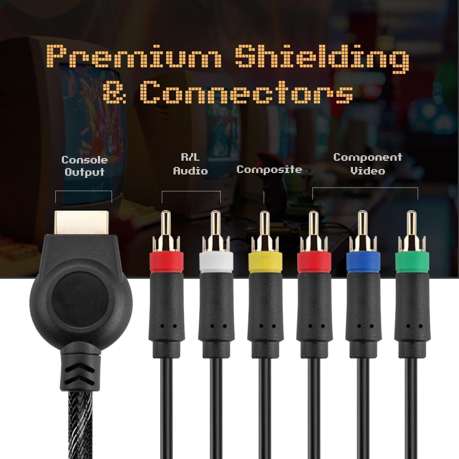 TNP PS3 Component AV Cable (6 Feet) Premium High Resolution HDTV Component RCA Audio Video Cable for Sony Playstation 3 PS3 and Playstation 2 PS2 Gaming Console [Playstation 3] image number 1