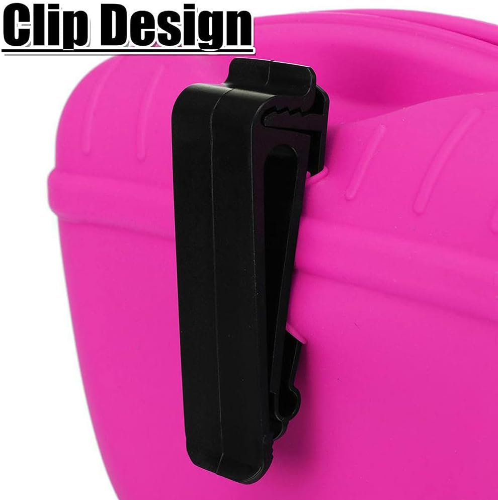 Tophomer Silicone Dog Treat Pouch, Gray/Black/Blue/Red/Green Treat Bag Training Pet Puppy Bag Portable Training Pouch with Clip for Belt for Dog Walks image number 3