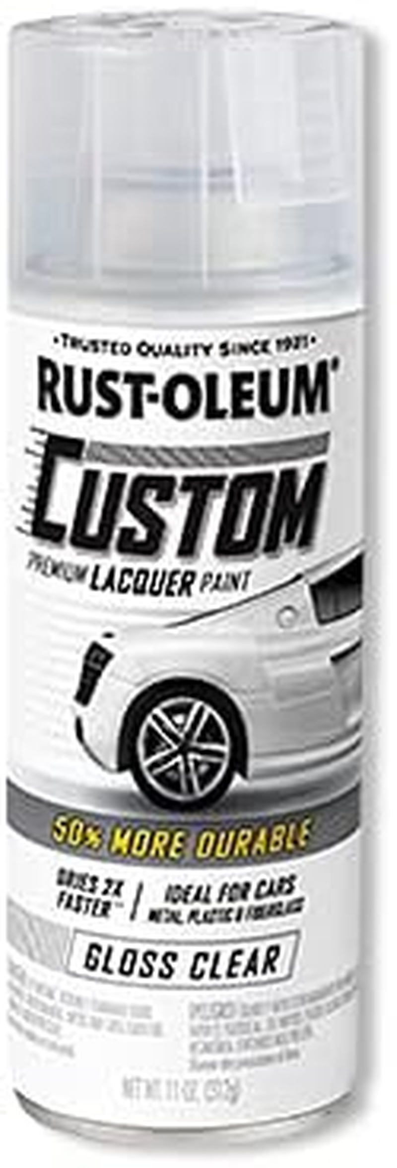 Rust-Oleum Custom Gloss Lacquer Spray Paint &ndash; Clear, 311G | Fast-Drying Protective Top Coat for Automotive, Metal & Plastic Surfaces image number 4