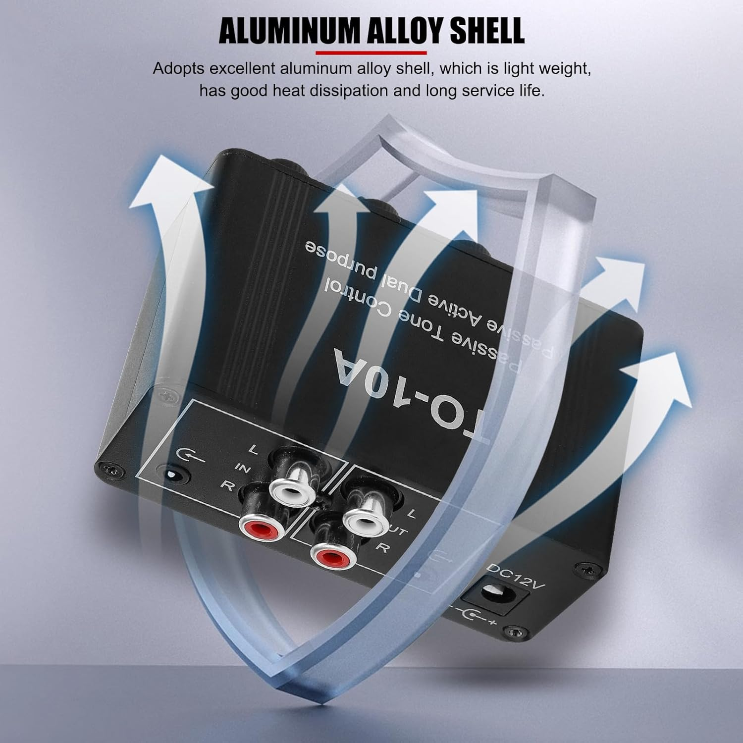 Mini Stereo Audio Preamp, EVTSCAN Mini Stereo Audio Preamp Small Headphone Amplifier NE5532 with 3.5Mm RCA Input Output image number 3