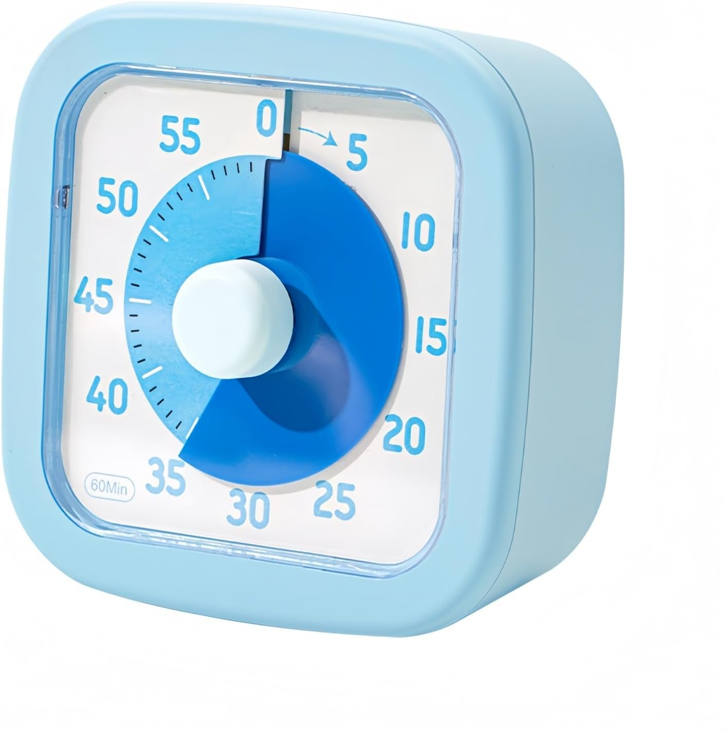 Visual Timer for Kids - 60 Minute Kids Visual Timer for Classroom Home Office, Countdown Clock for Teaching Work Meeting, Pomodoro Timer for Time Management (Sky Blue)
