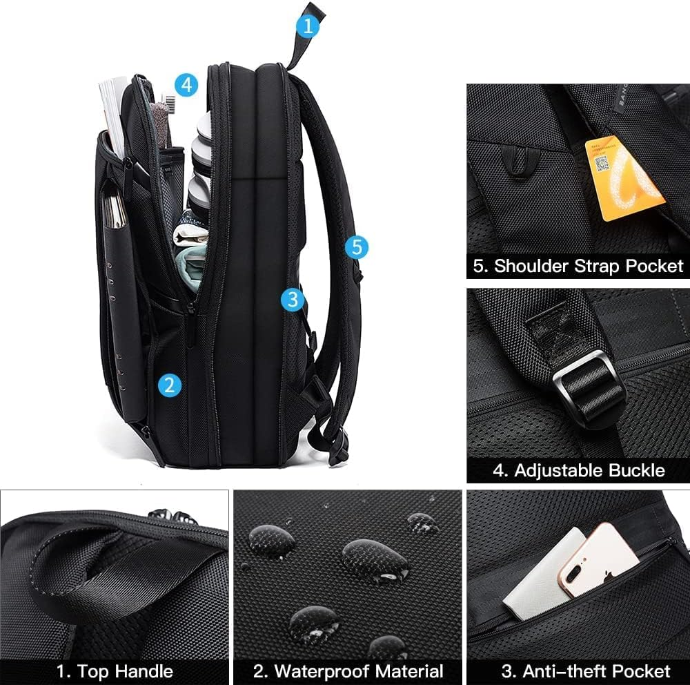 BANGE Slim Laptop Backpack for Business Commuter Backpack for Men,Women Work Backpack image number 5