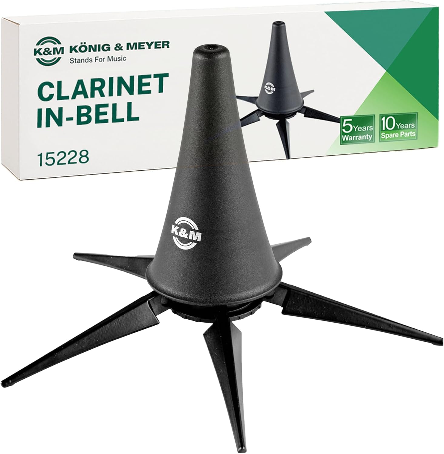 K&M - K&ouml;nig & Meyer 15228.000.55 Clarinet In-Bell Portable Stand - Lightweight with 5 Leg Folding Base - Fits a and B Clarinets - Stable Secure Base - Professional Grade - Made in Germany - Black image number 3