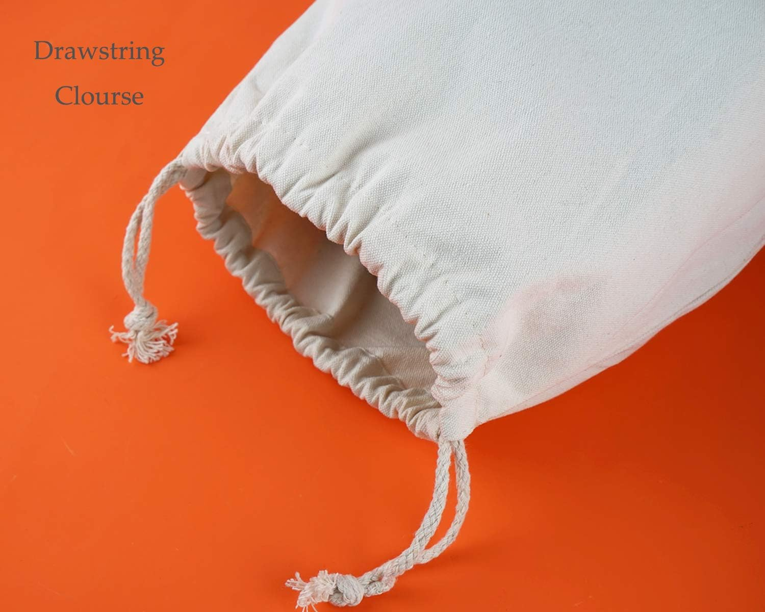 Lanyani 6 Packs Bank Coin Money Cash Bag Sacks, 12" X 17" Canvas Deposit Change Transit Bags with Drawstring, Heavy Duty - Natural image number 4