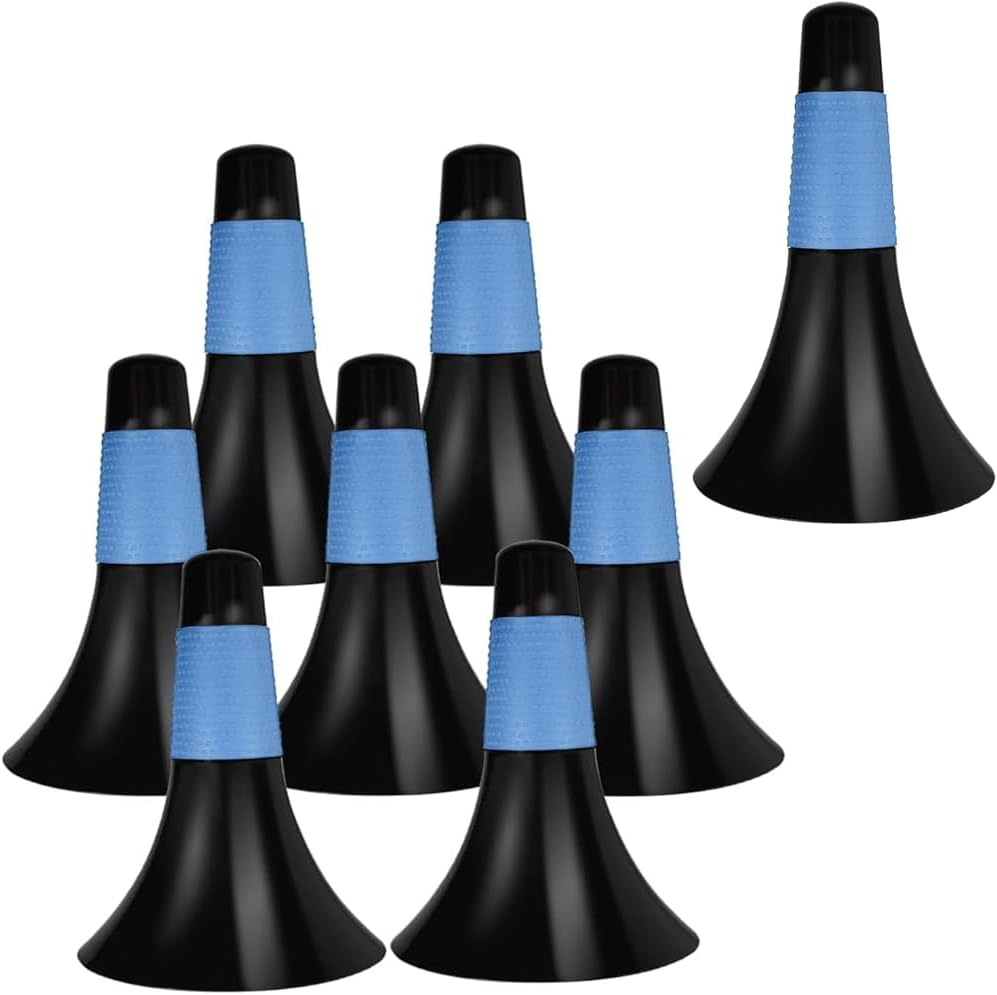 8 Pcs Durable Sport Cones for Basketball Soccer Training, Agility, Plastic Horn Logo Bucket Obstacle Skill Development - High Visibility Field Markers for Sports, Gym Outdoor Use image number 5