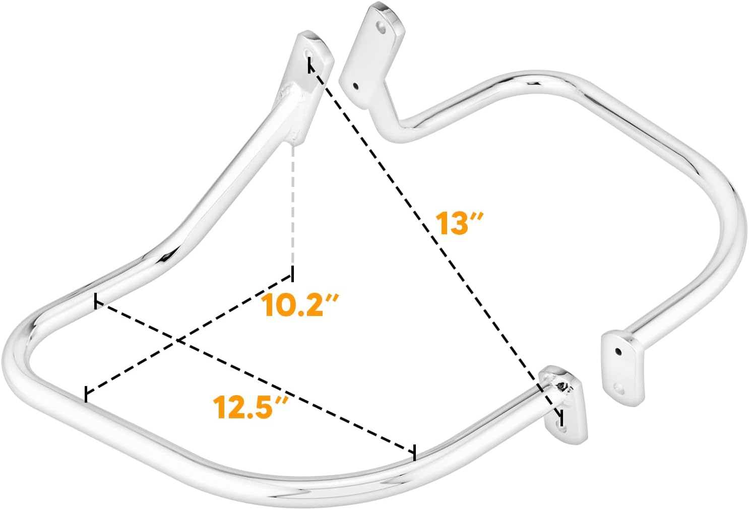 Wsays Rear Engine Guard Highway Saddlebag Crash Bar Compatible with Harley Softail Deluxe FLSTN 2005-2017 image number 6