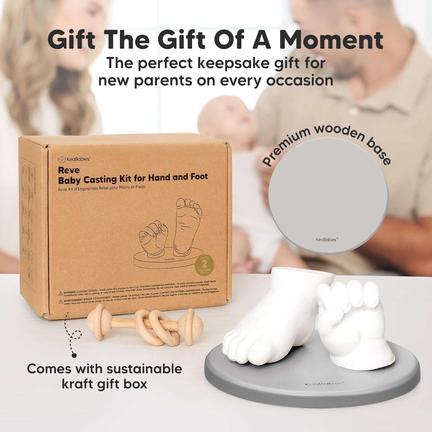 Reve Baby Casting Kit for Hand and Foot (Round, Cloud Gray) image number 6