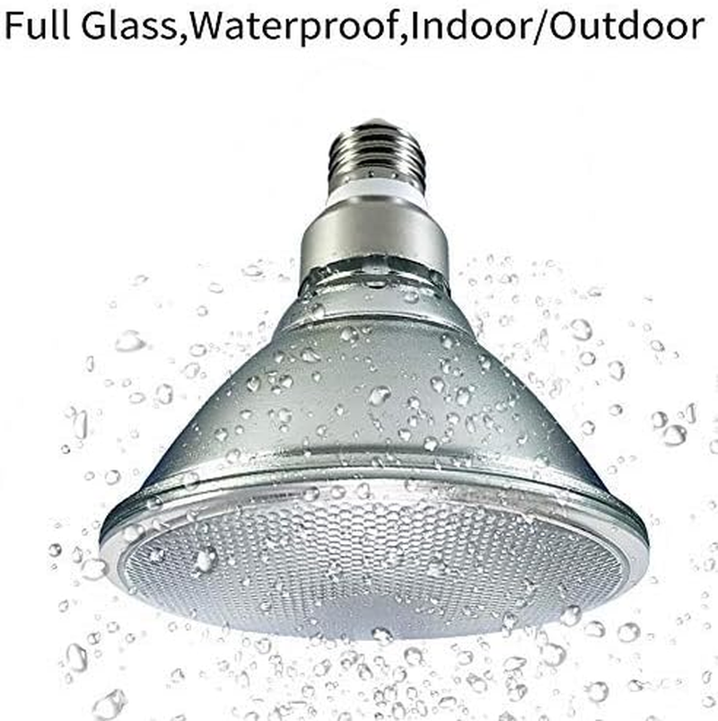 E27 PAR38 LED Cool White 6000 K, Waterproof, for Indoor and Outdoor Use, Not Dimmable, Spotlight Light, Floodlight Bulb, 15 W Cool White LED PAR38 Glass Reflector Lamp (Replaces 150 W image number 2