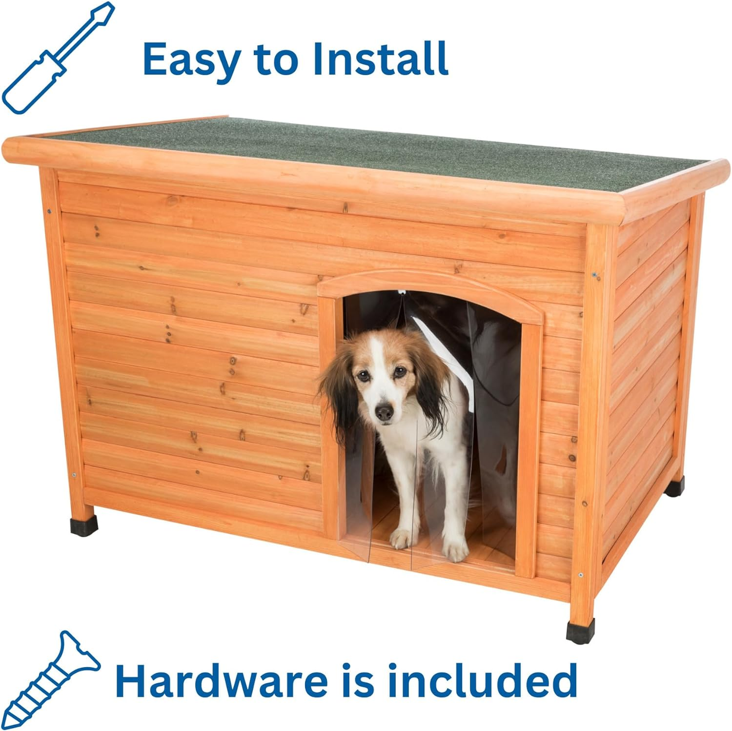 Trixie Vinyl Dog Door Flap, Fits 12 X 16.7-In Wooden Dog House Opening, Replacement Doggie Door Curtain Flap for Wooden Doghouses image number 2