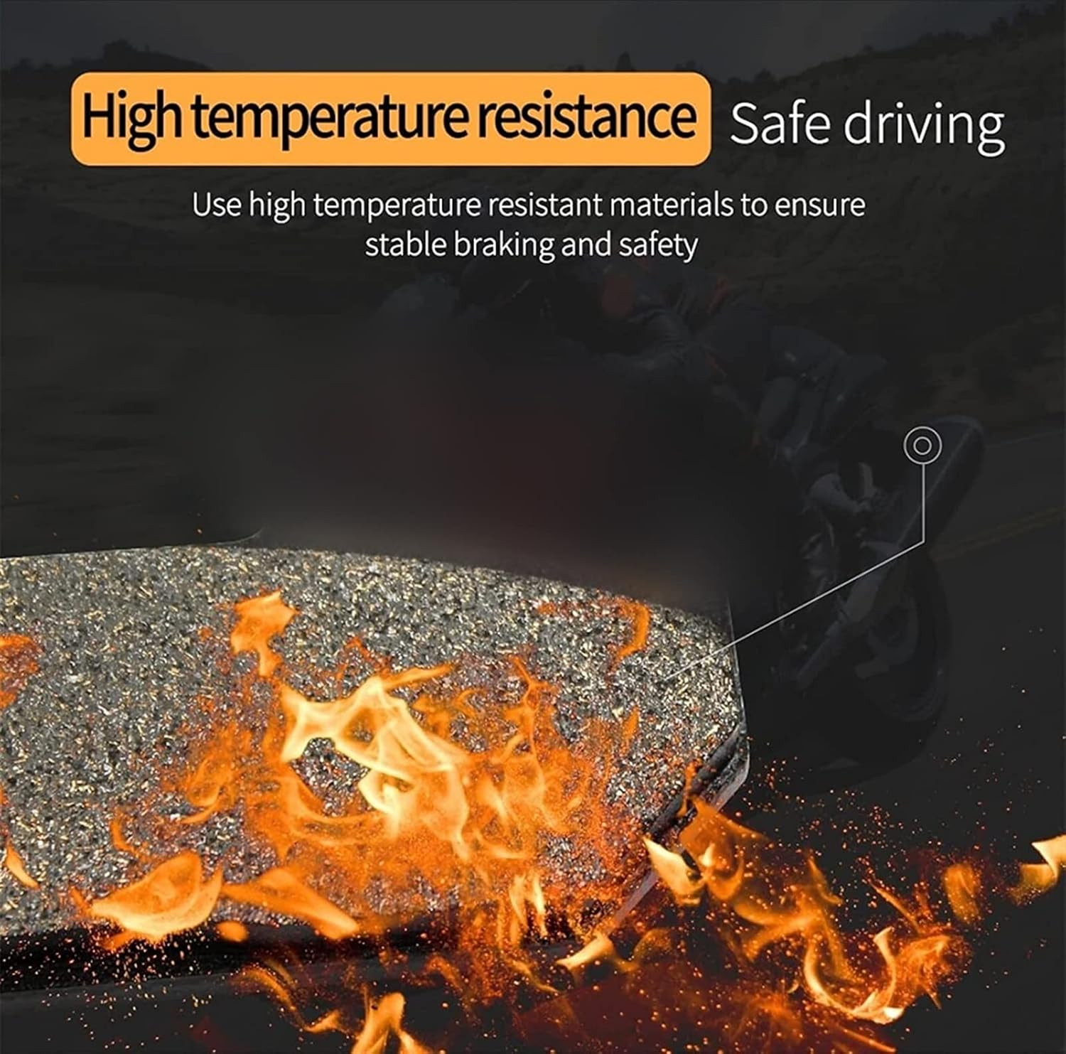 Motorbike for Indian Scout Bobber Sixty Scout Bobber Sixty 2021 Front Rear Brake Pads Disc Braking (Color : 1Set Ceramic) image number 3