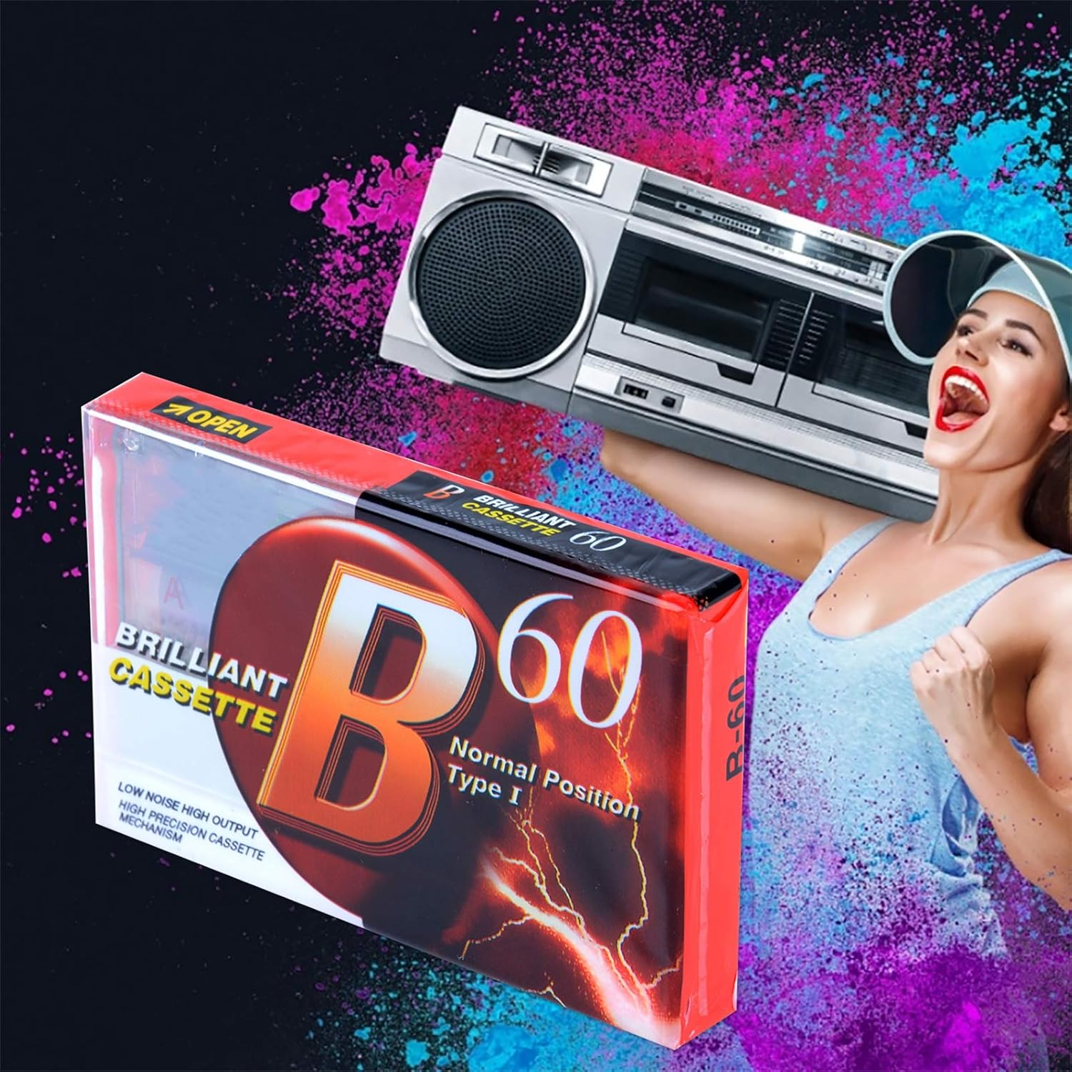 OLACD Blank Audio Cassettes Tapes: Professional Recording Time CD & DVD Player Cassette Recorded Tape 60 Minute Time Low Noise Surface Walkman Data Cartridge Normal Bias Micro Voice Music Radio 10Pack image number 1