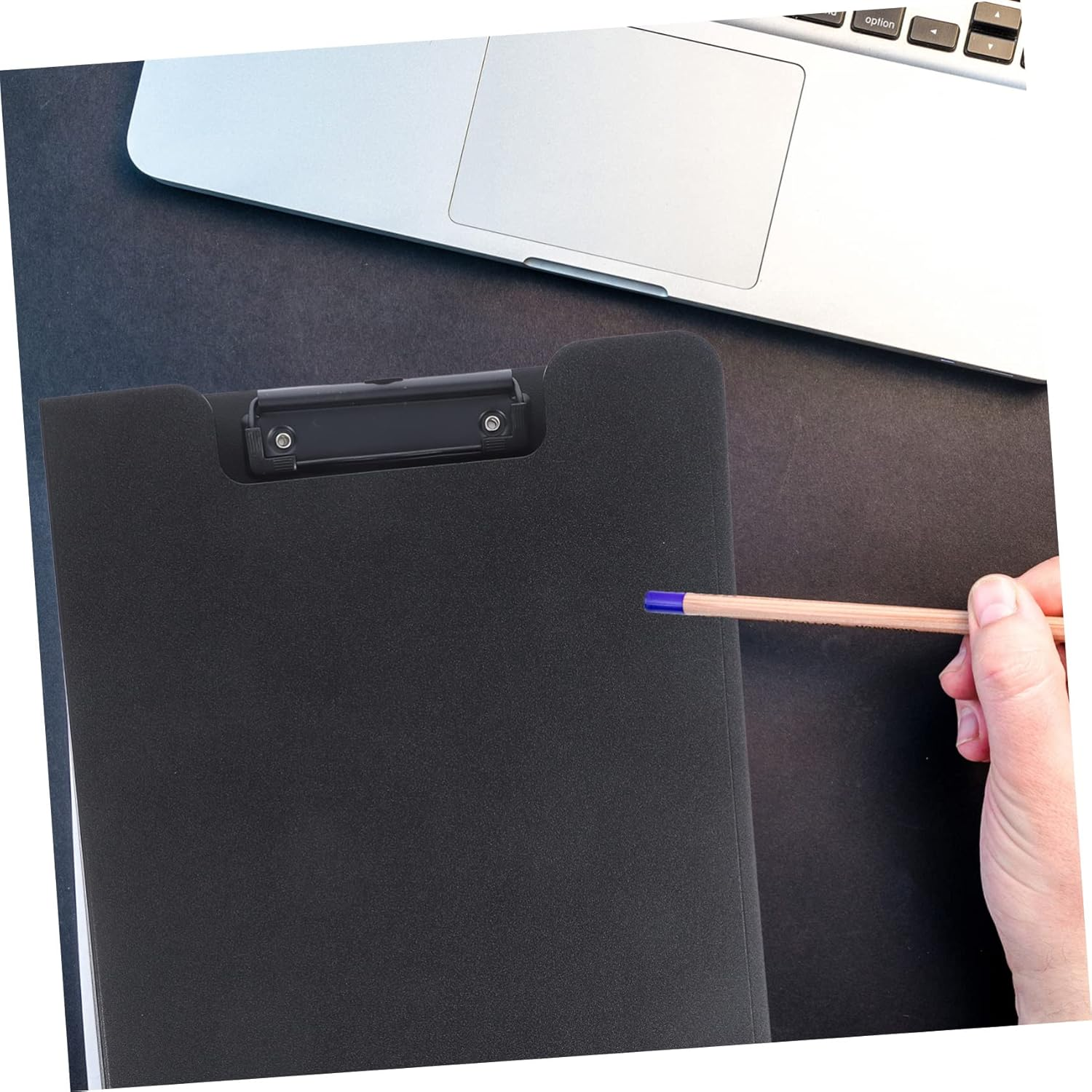 TEHAUX Office Clipboard Storage Clip Portable Writing Board for File Organization Design Secure Clips for Documents Notes Lightweight Stylish for Office School Use - Black image number 2