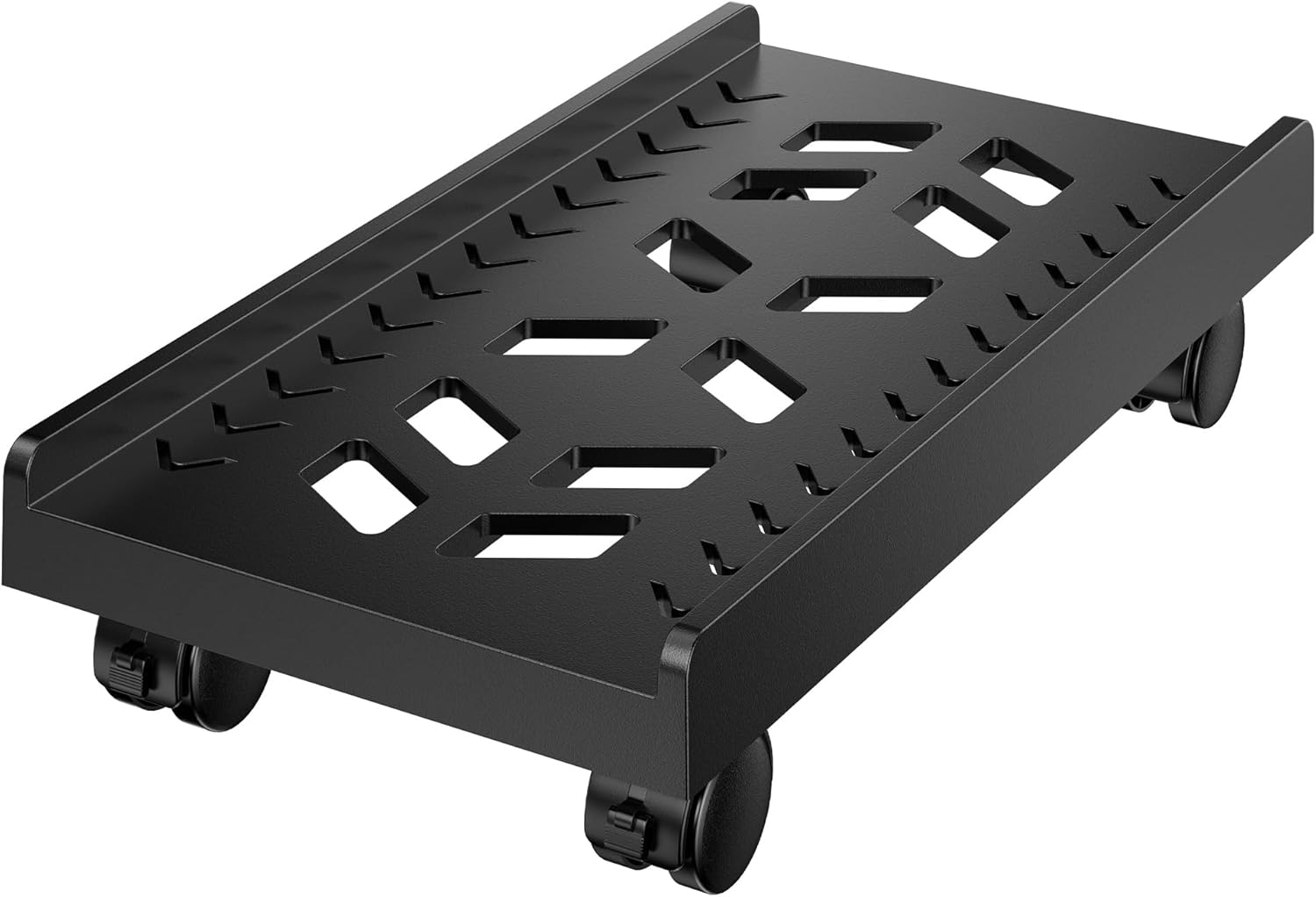 ACS01 Plastic Mobile CPU Stand, Computer Tower Stand, Fits Most Pcs under Desk, Ventilated PC Floor Cart for Office and Gamers, Black image number 2