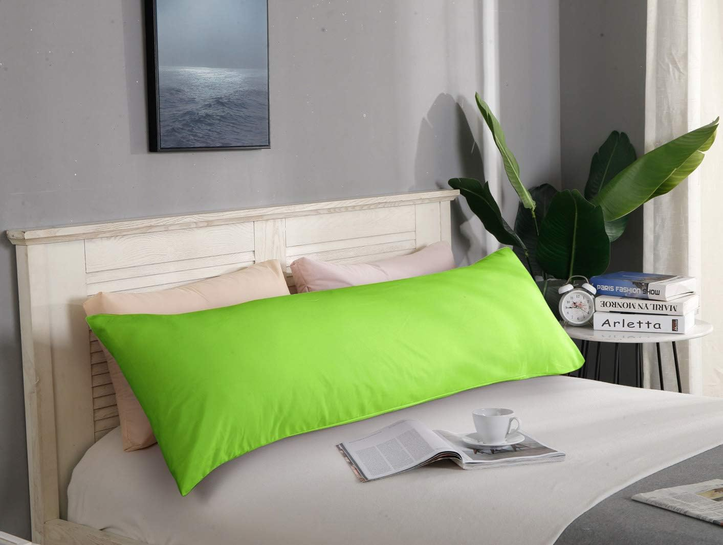 1000TC Luxury Ultra Soft Plain Colour Pillowcases (2 European Pillowcases 65X65Cm, White)