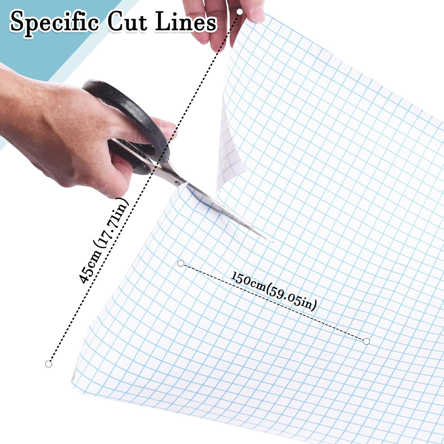 Lparkin 45 X 150 Cm （17.7In X 4.9Ft） Clear Book Cover Self Adhesive, Tear & Water Resistant Plastic Cover for Books and Documents Clear Roll, Easy Peel Liner Transparent Book Cover Film image number 5