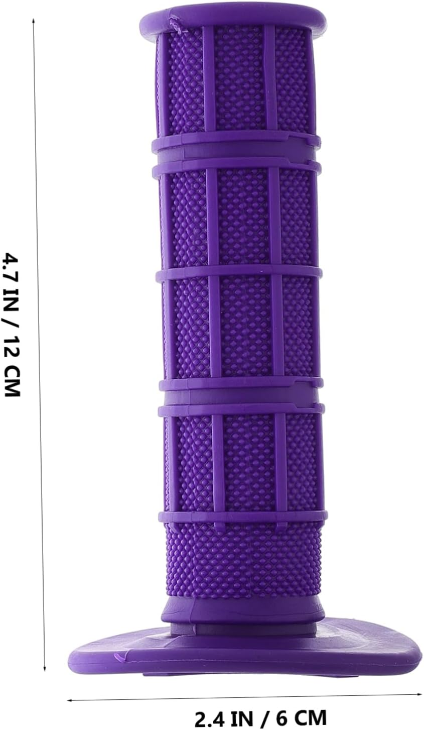 FUNOMOCYA Motorcycle Handlebar Grips 2Pcs Replacement Silicone Soft Grip Set for ATV Dirt Bike Off-Road Purple Motorcycle Accessory Suitable for Outdoor Riding image number 1