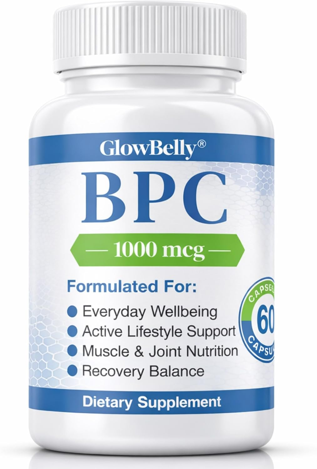 BPC Amino Acid Peptide Complex Capsules &ndash; 1000Mcg per Serving | 60 Vegetable Capsules | Multi-Amino Blend with Essential & Non-Essential Aminos| Non-Gmo | No Fillers image number 1