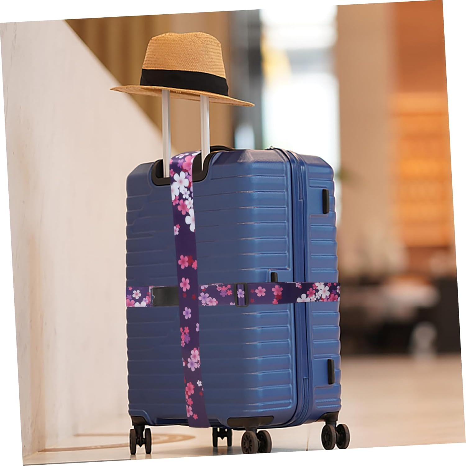 TOVINANNA Luggage Strap Suitcase Belt Adjustable Heavy Duty Luggage Wrap for Travel Connector Strap Holder image number 6