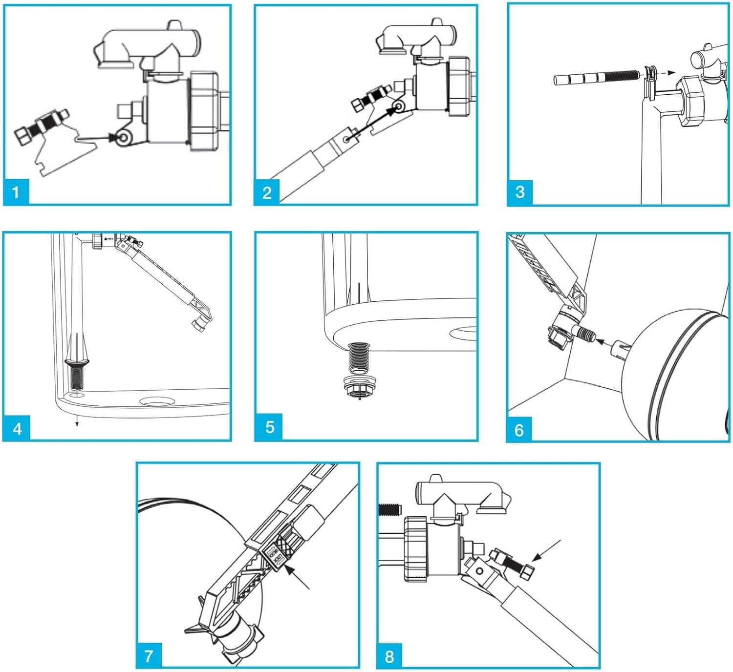 SPARES2GO 1/2" Bottom Entry Valve Straight Toilet Cistern Filling Inlet 4 1/2" Ball Float Kit image number 2