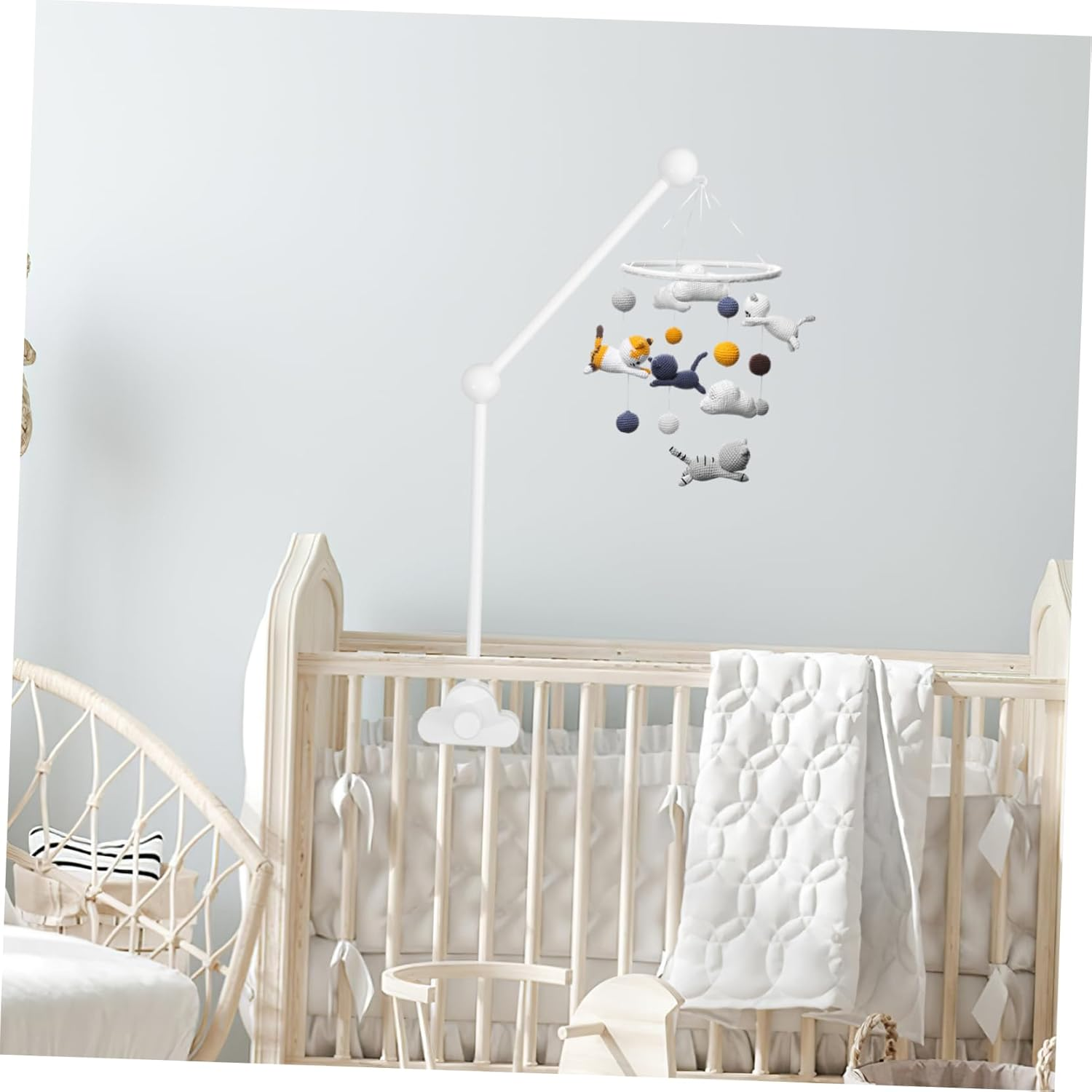 Yardenfun Crib Mobile Holder Arm Sturdy Wooden Mobile Arm for Crib Easy Installation Design Versatile Nursery Decor for Sleep and Entertainment image number 2