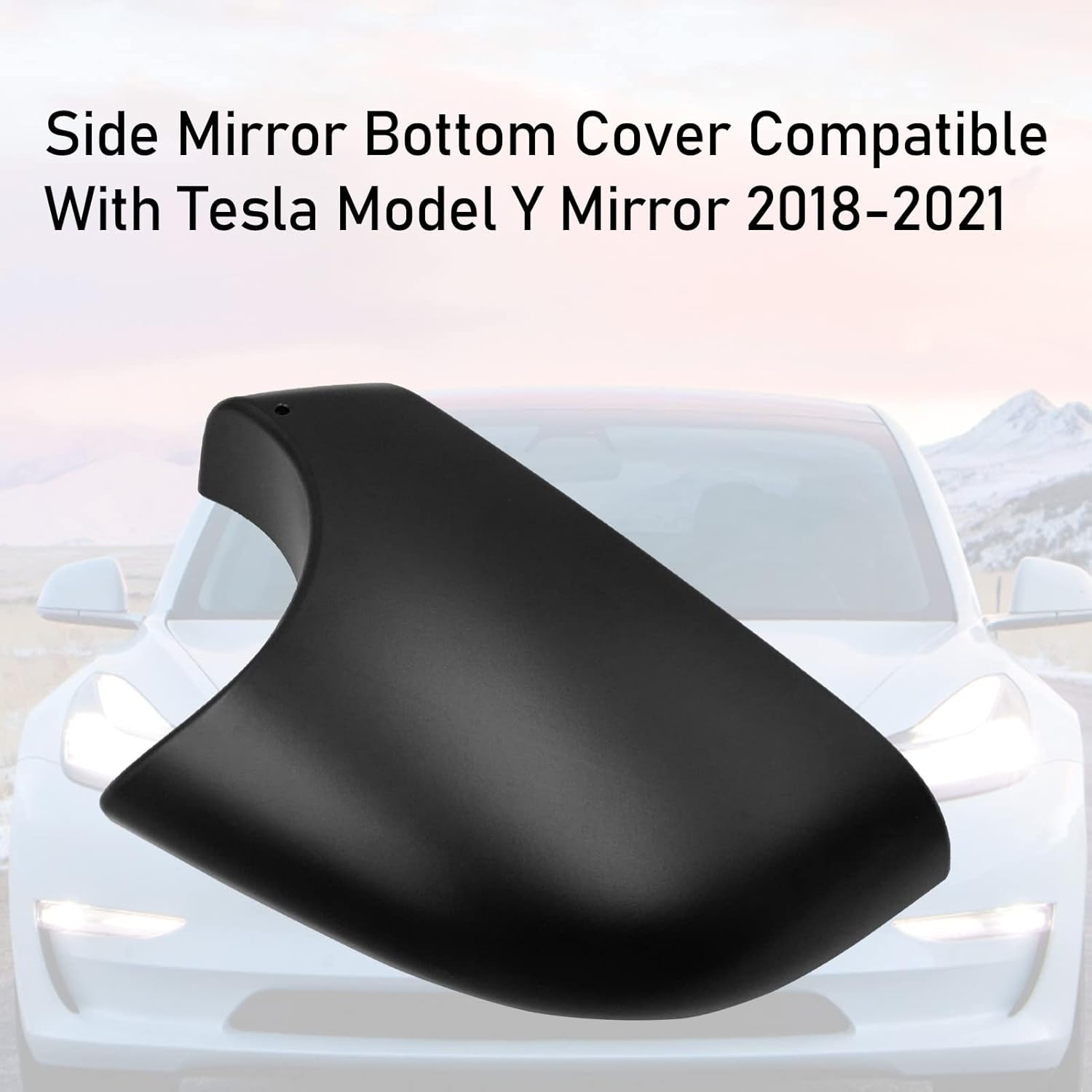 Jaronx Compatible with Tesla Model Y Mirror Bottom Cover 2018-2024, Right Passenger Rearview Mirror Lower Base Cover, Side Mirror Base Cover Replacement for Tesla Model Y Wing Mirror Repair(Right) image number 4