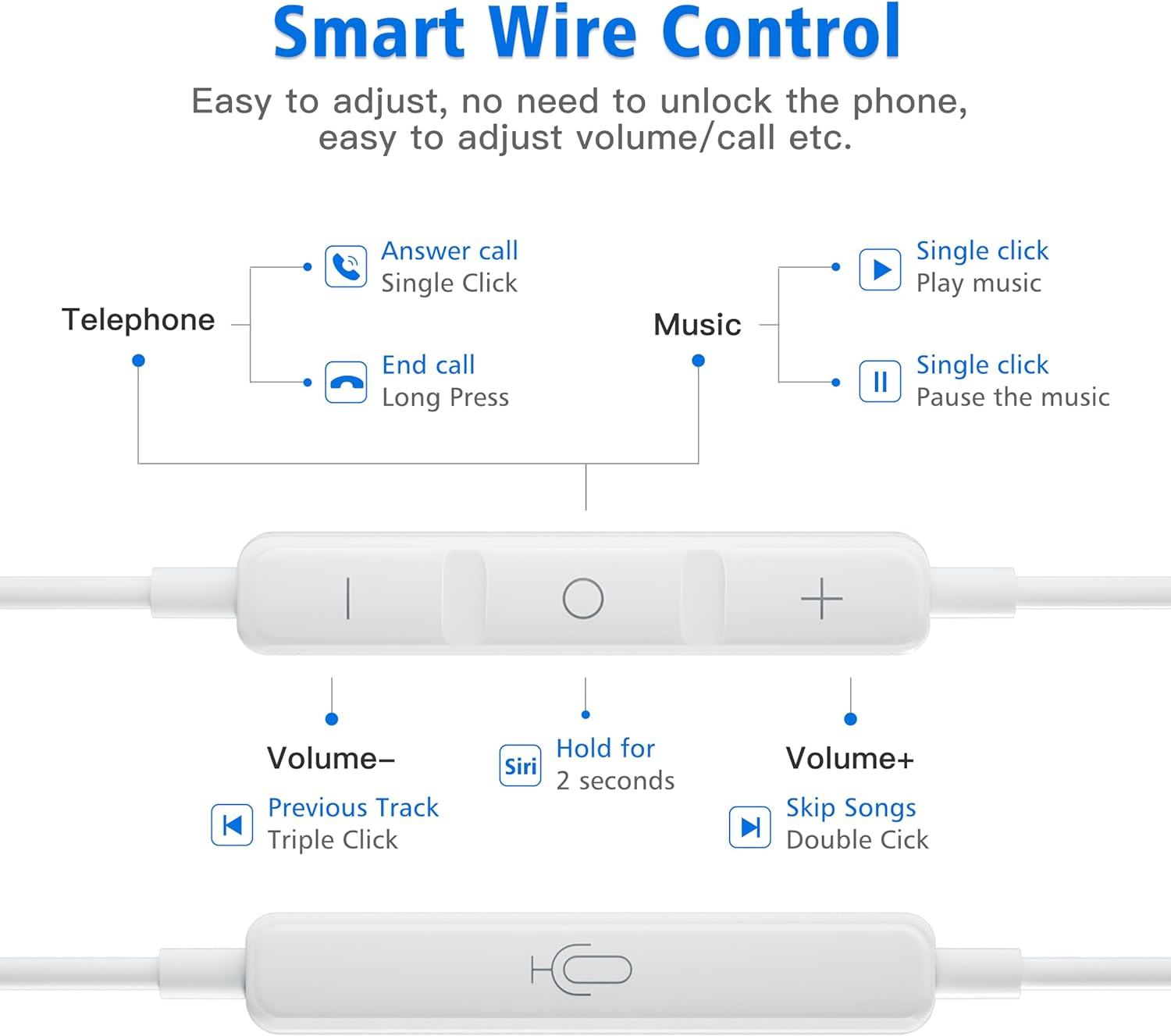 Iphone Earphones Wired Lightning Headphones Earphone [Apple Mfi Certified] Built-In Microphone & Volume Control Noise Canceling Isolating Headphones for Iphone 14/13/12/11 Pro Max Xs/Xr/X/7/8 Plus - Black image number 5