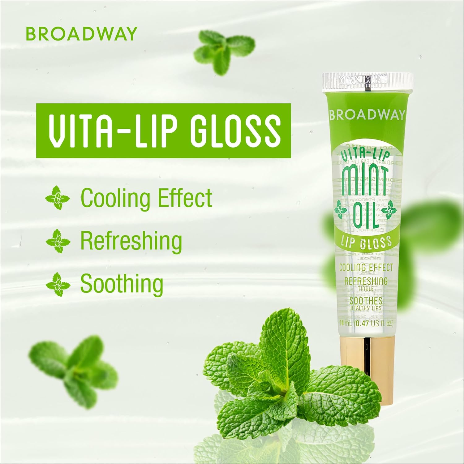 Ruby Kisses Broadway Vita-Lip Clear Lip Gloss (Mint Oil 3 Pack), Ultra-Hydrating & Soothing Formula with Vitamin Oils, High-Shine Non-Sticky Finish, Nourishing Glossy Lip Balm with Cooling Effect image number 3