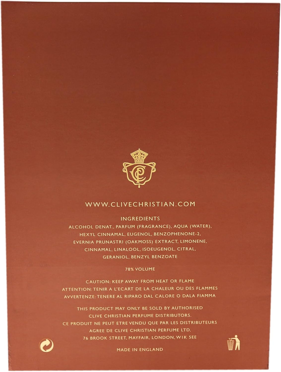 Clive Christian E Gourmande Oriental Eau De Parfum Spray for Men, 50 Ml image number 2