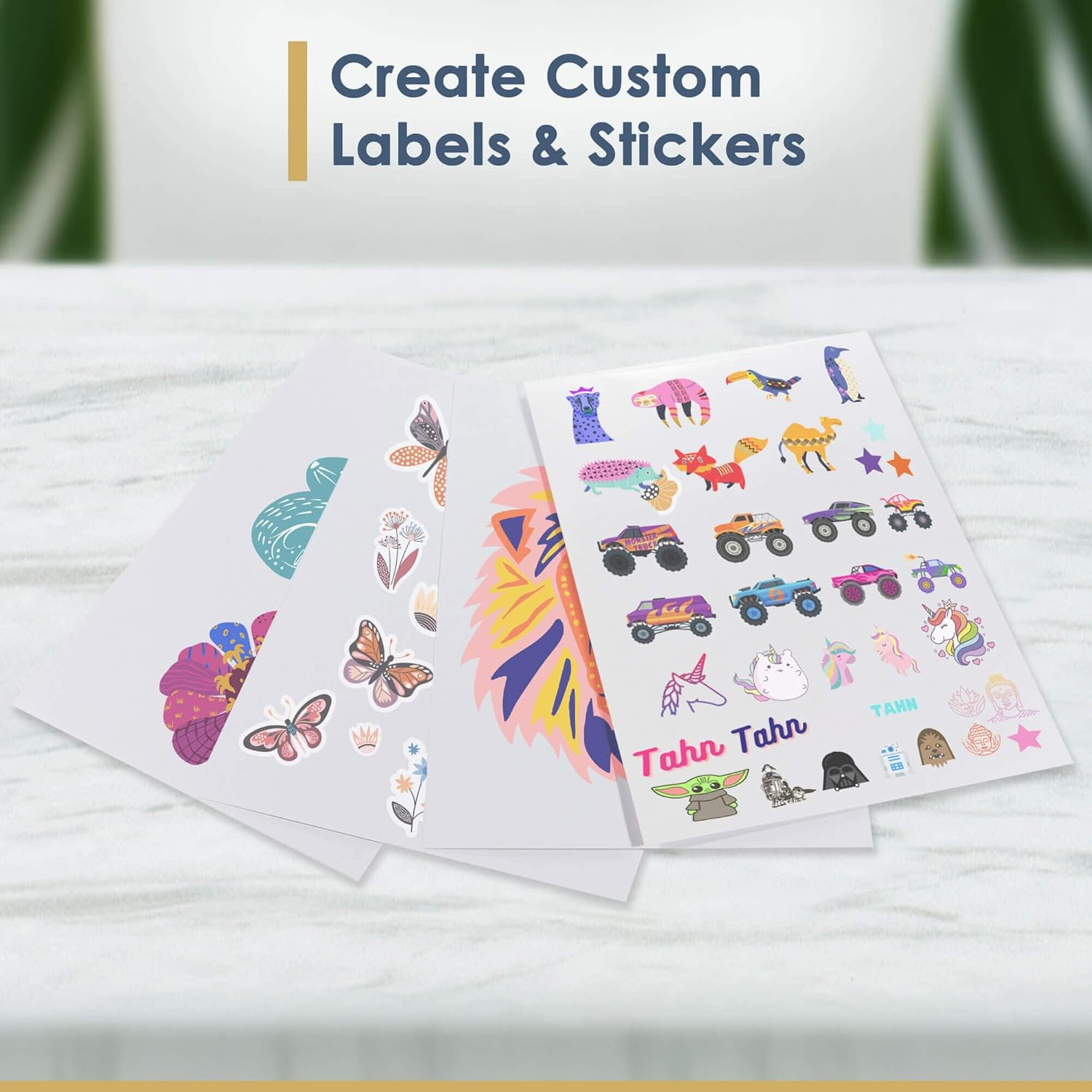 Printable Vinyl Paper by Hayes Paper Co. Print Your Own Stickers and Labels -Matte White - A4 Size - 15 Sheets image number 1