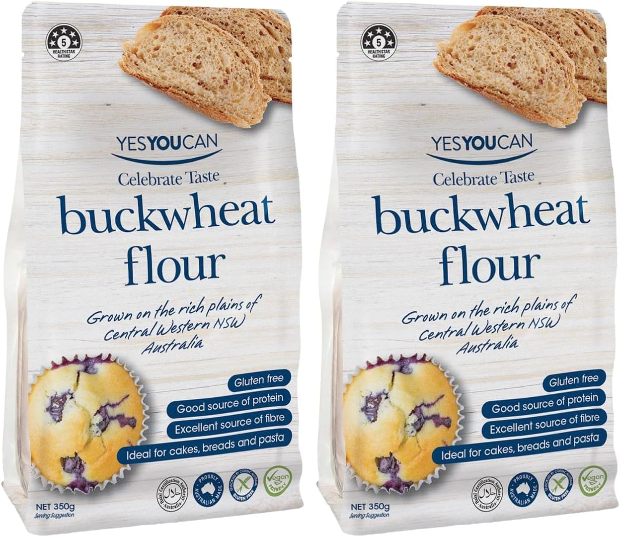 Yesyoucan Buckwheat Flour G/F 350G image number 1