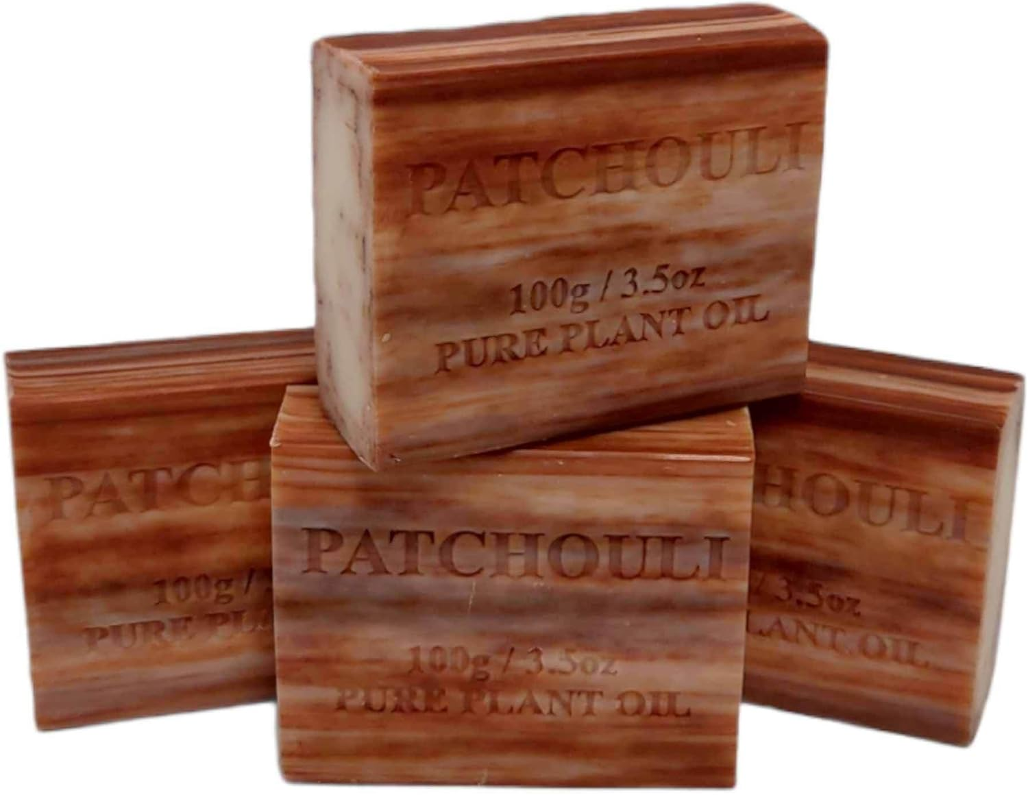 4X 100G Plant Oil Soap Patchouli Scent Pure Natural Vegetable Base Bar Australia image number 2