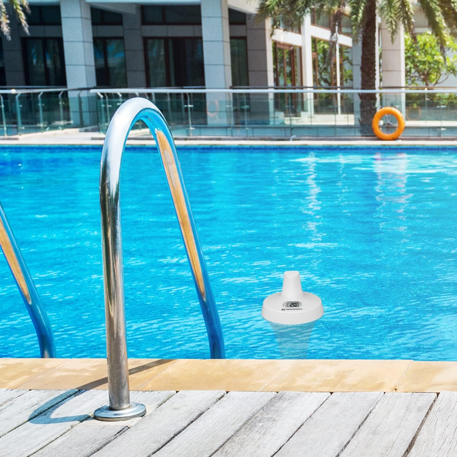 Bresser Pool Thermometer for Water Temperature Measurement, Additional Sensor for Some Bresser Weather Stations or Stand-Alone Solution - White image number 1