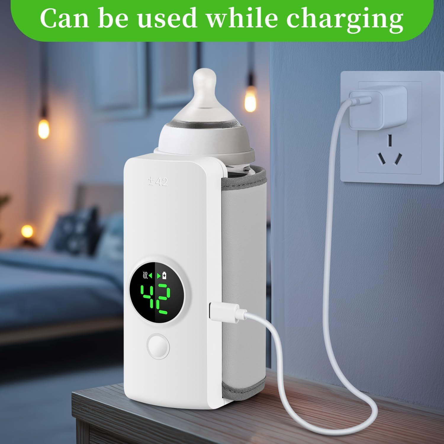 Portable Bottle Warmer for Travel, Fast Warming Comfortable Baby Feeding on the Go, Waterless Milk Warming with Battery-Powered for Home Outdoor image number 3