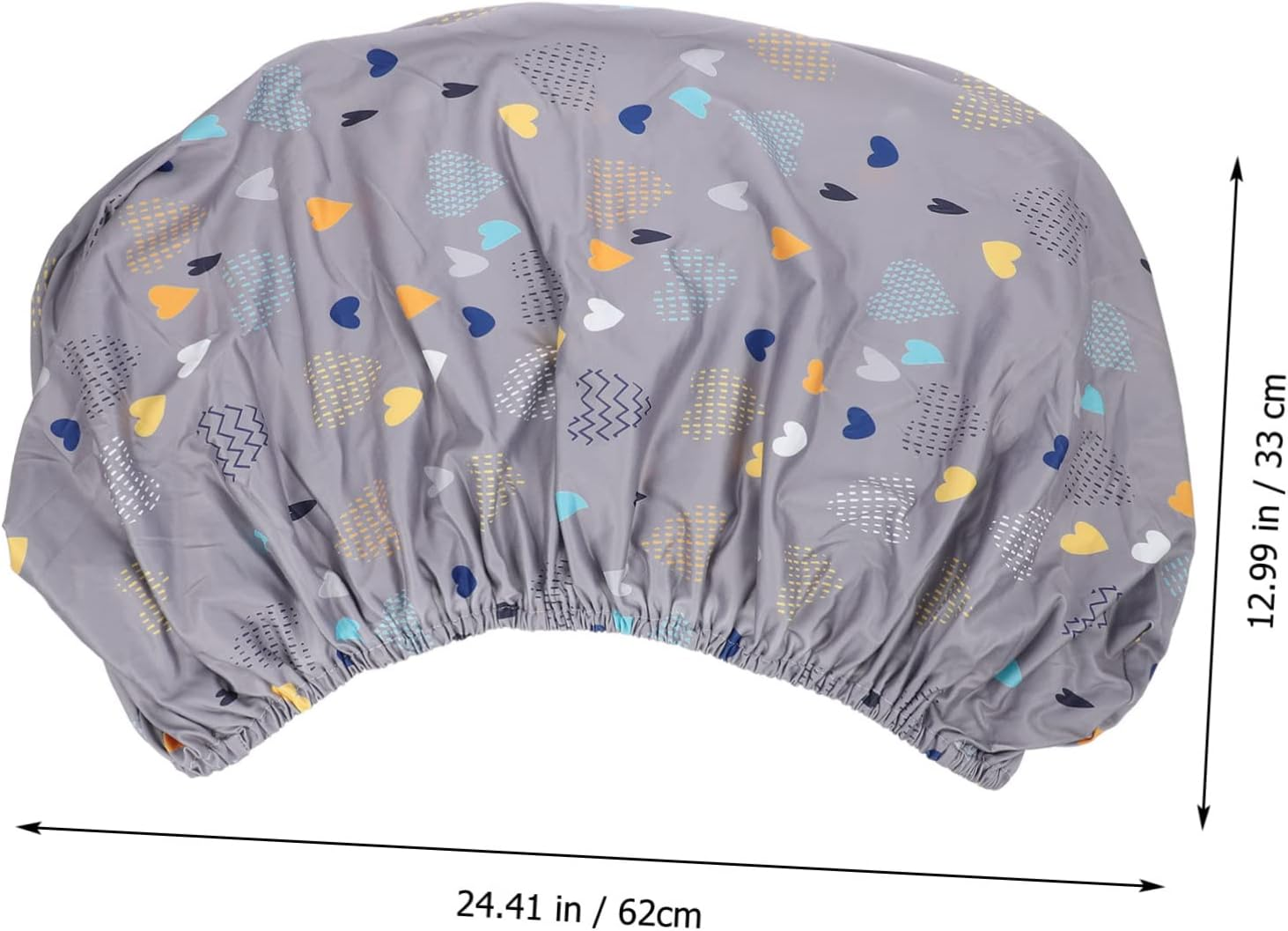 Fitted Bassinet Mattress Pad Cover Bassinet Sheet Removable Washable Elastic Printed Gray Heart Pattern Nursery Bedding image number 3