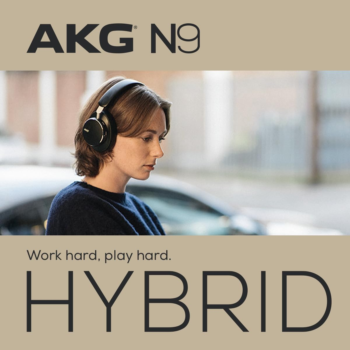 AKG N9 Hybrid Noise Cancelling Over-Ear Headphone, Black image number 1