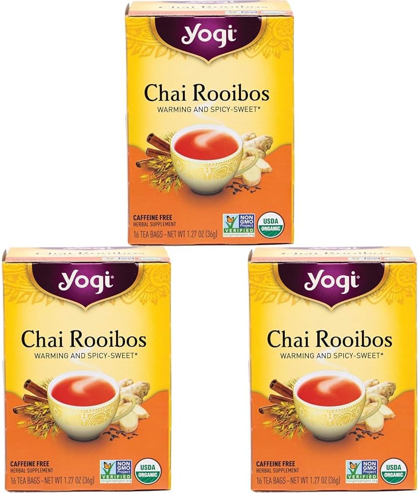 YOGI TEA Herbal Tea Bags Chai Rooibos 16 Tea Bags - 16 Count (Pack Of 1), Rooibos image number 1