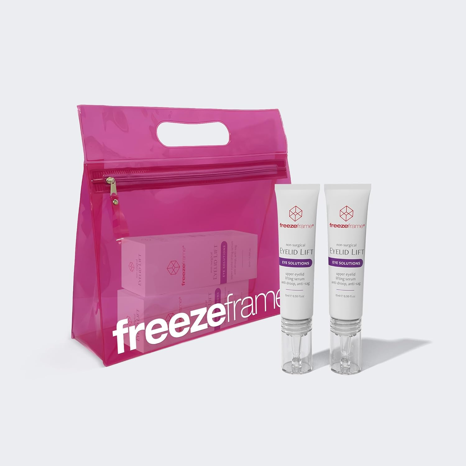 Freezeframe - BUNDLE SET EYELID LIFT, Clinical Lifting Eye Gel and Eye Serum, Visibly Lifts the Appearance of Sagging Eyelids and Visibly Opens Eyes, Anti-Droop, Anti-Sag Treatment with Bio-Mimetic Peptides and Hyaluronic Acid (15Ml) image number 4