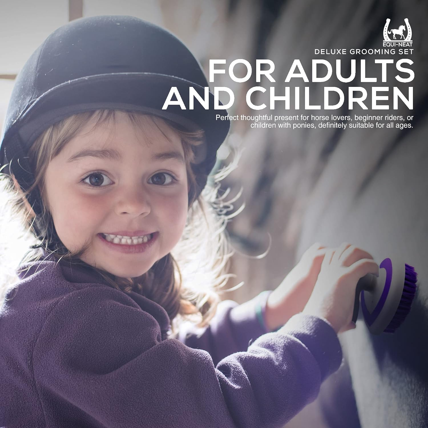 Horse Grooming Kit &ndash; 12 Pieces Equestrian Grooming Gift Set That Includes All Types of Horse Hair Brush, Curry Comb, and Hoof Pick with a Multipurpose Horse Grooming Bag image number 2