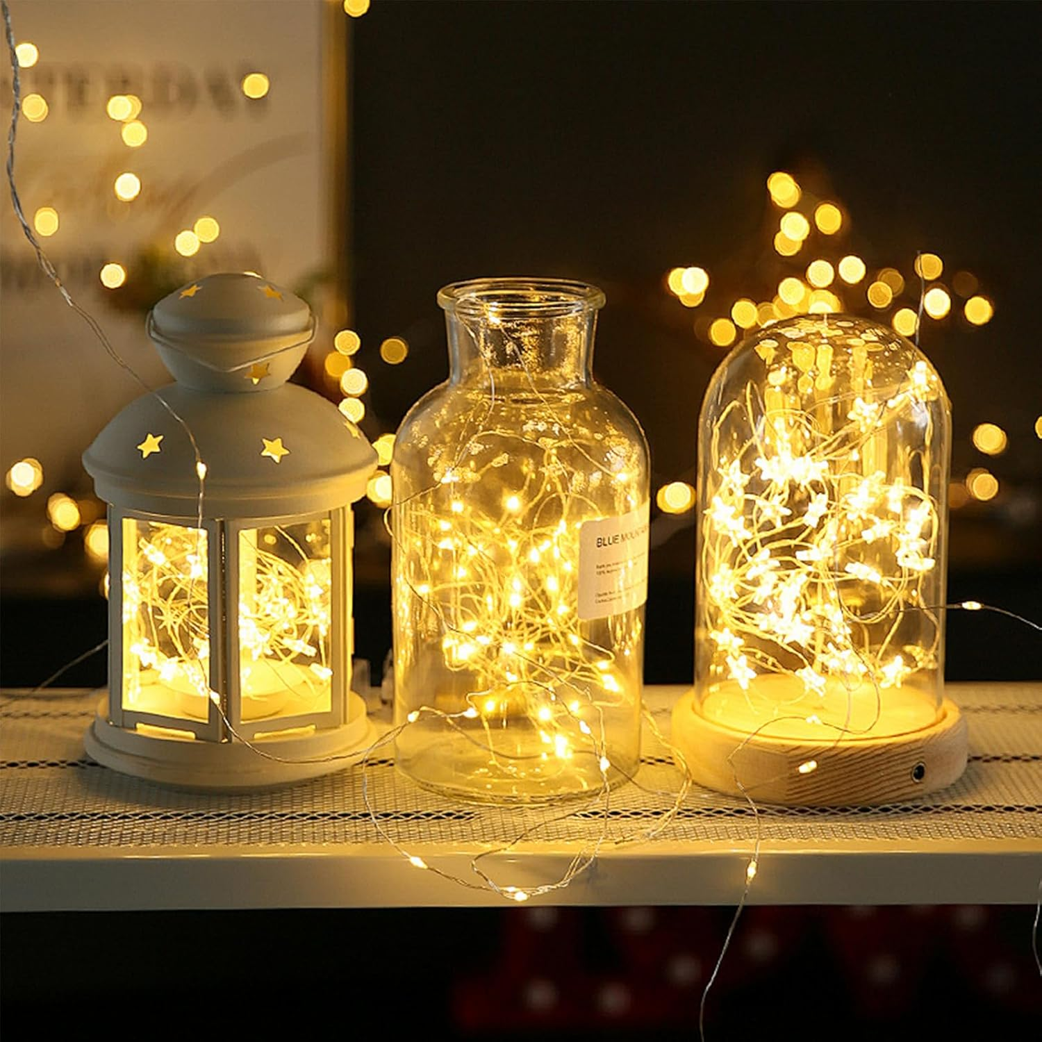 Leegoal USB Rechargeable Fairy Lights, 7 Ft 20 LED Copper Wire Lights, Battery Operated Waterproof Fire Fly Style, Ideal for Bedroom, Indoor/Outdoor, Wedding, Christmas, Party image number 1