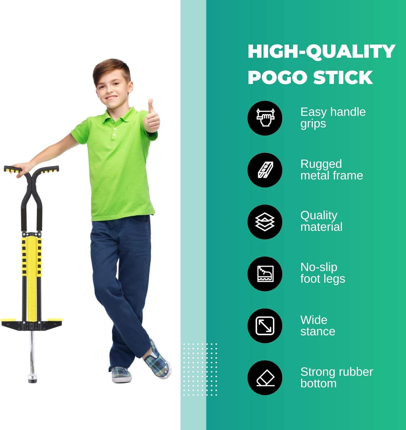 Black and Yellow Pogo Stick - Children'S Large Jumping Jackhammer Toy