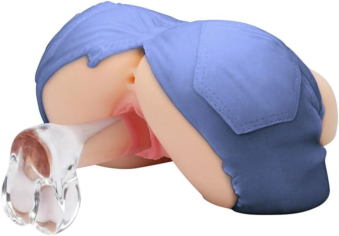 YUKAIONE Pocket Pussies Male Sex Toys for Men,2 in 1 Sex Doll with Blue Skirt 3D Pussy and Ass Realistic Male Masturbator(Blue) image number 1