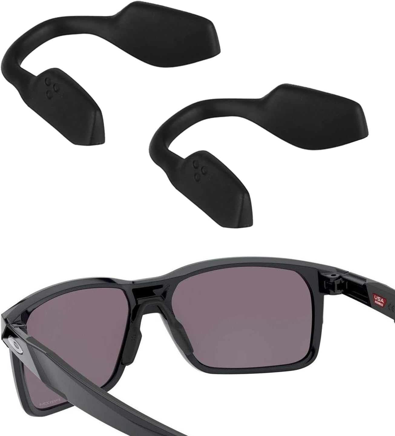 Replacement Nose Piece Nose Pads for Oakley Nxtlvl Ox8028/Hex Jector Ox8032/Metalink Ox8153/Miter Ox8154/Cogswell Ox8157/Bevel Ox8161/Tensile Ox8170/Trajectory OX8171 Eyeglasses, Black Standard Size
